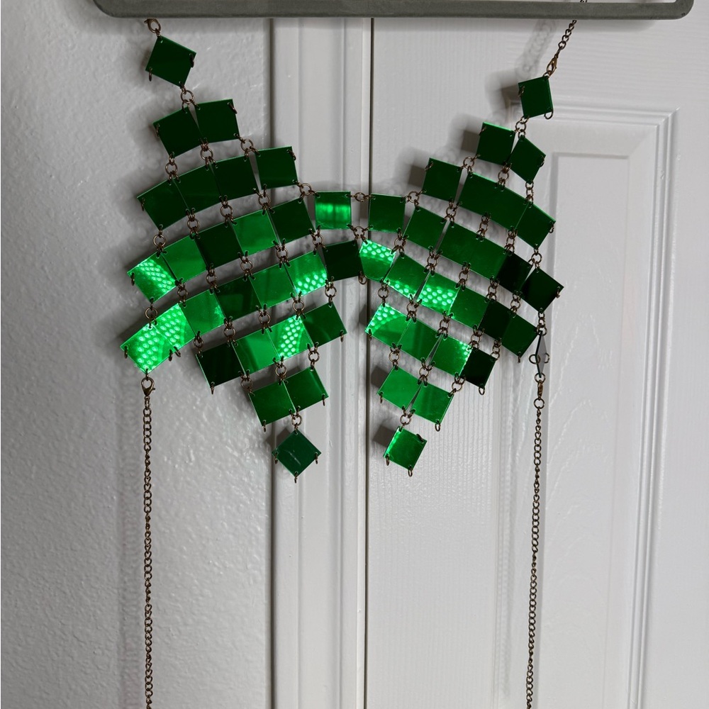 Fashion Nova Emerald Green Statement Chain Top